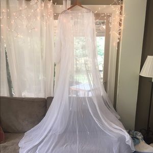 Davids bridal white beaded robe